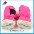 Cute ski leather mitten for kids warm winter ski gloves outdoor windproof finger-less thermal kids gloves